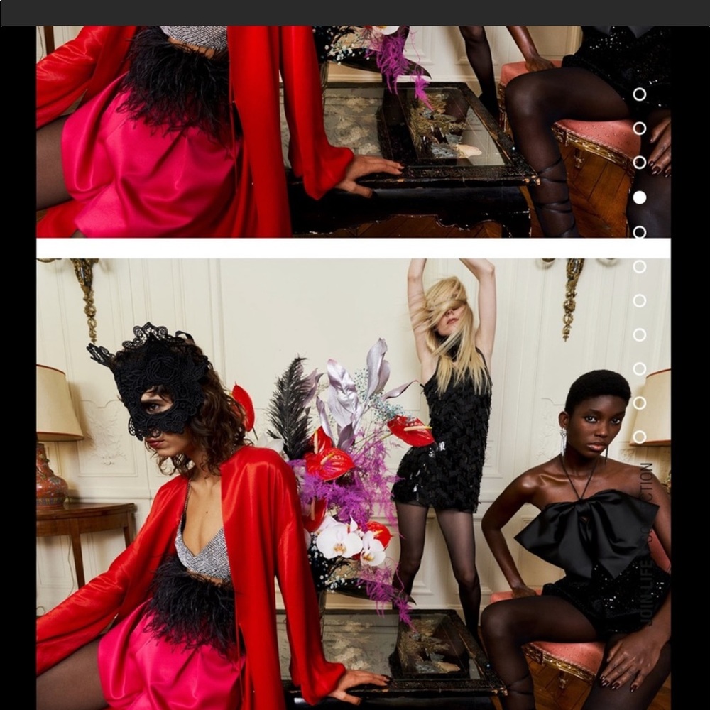 Zara red viscose flowy limited edition Halloween cape dress with black mask - Picture 9 of 16